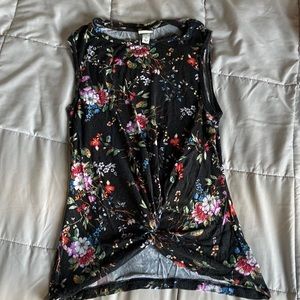Women’s Floral Tie Tank